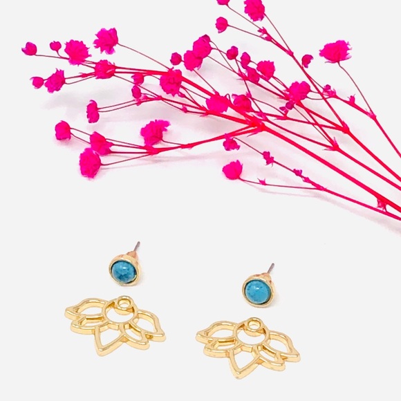 Jewelry - Turquoise Flower Drops.